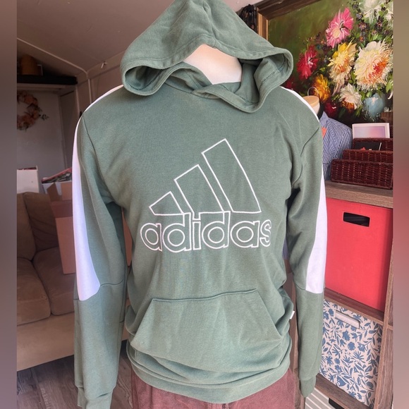 Adidas organic cotton hoodie. Green size SMALL - Picture 2 of 9